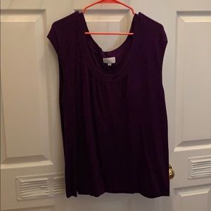 Royal purple sleeveless blouse